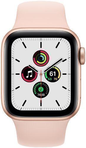 Apple Apple Watch SE 1st Gen (2020) (GPS) - 32GB - Gold-Aluminum-Sport Band-Pink Sand - 40mm - Gold Aluminum Case with Pink Sand Rubber Sport Band - Acceptable - 80% Battery Health