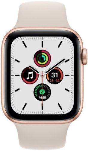 Apple Watch SE 1st Gen (2020) (Cellular + GPS) - 32GB - 40mm - Gold Aluminum Case with Starlight Rubber Sport Band