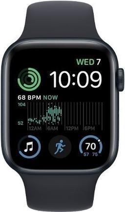 Apple Watch SE 2nd Gen (2022) (GPS) - 32GB - 40mm - Midnight Aluminum Case with Midnight Rubber Sport Band - One Size