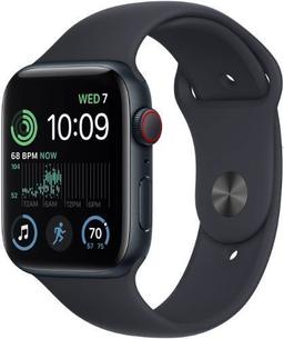 Apple Watch SE 2nd Gen (2022) (GPS) - 32GB - 40mm - Midnight Aluminum Case with Midnight Rubber Sport Band - One Size