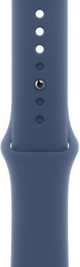 Apple Watch Series 10 (Cellular + GPS) - 64GB - 42mm - Silver Aluminum Case with Denim Rubber Sport Band - One Size