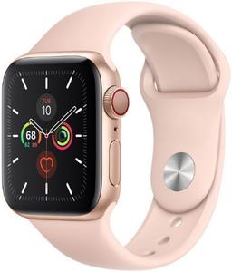 Apple Watch Series 5 (GPS) - 32GB - 40mm - Gold Aluminum Case with Pink Sand Rubber Sport Band