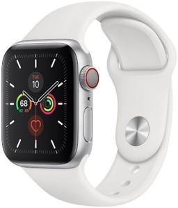 Apple Watch Series 5 (GPS) - 32GB - 40mm - Silver Aluminum Case with White Rubber Sport Band