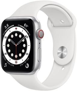 Apple Watch Series 6 (GPS) - 32GB - 40mm - Silver Aluminum Case with White Rubber Sport Band