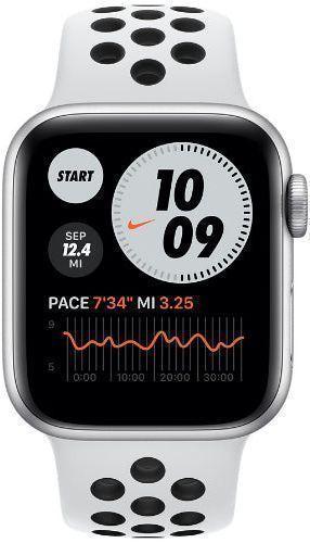 Apple Watch Series 6 (GPS) - 32GB - 40mm - Silver Nike (Aluminum) Case with Pure Platinum/Black Rubber Nike Sport Band
