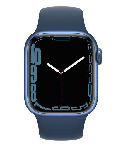 Apple Watch Series 7 (Cellular + GPS) - 32GB - 41mm - Blue Aluminum Case with Abyss Blue Rubber Sport Band