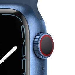 Apple Watch Series 7 (Cellular + GPS) - 32GB - 41mm - Blue Aluminum Case with Abyss Blue Rubber Sport Band
