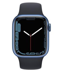 Apple Watch Series 7 (GPS) - 32GB - 45mm - Blue Aluminum Case with Midnight Rubber Sport Band