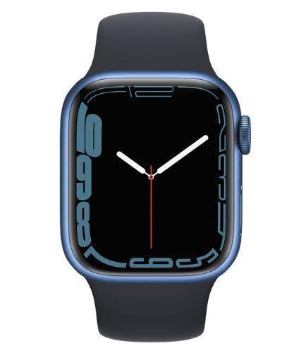 Apple Watch Series 7 (GPS) - 32GB - 45mm - Blue Aluminum Case with Midnight Rubber Sport Band