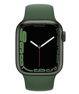 Apple Watch Series 7 (Cellular + GPS) - 32GB - 45mm - Green Aluminum Case with Clover Rubber Sport Band