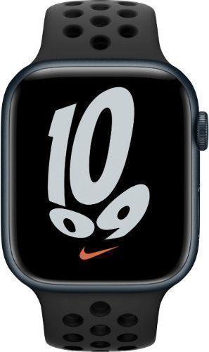 Apple Watch Series 7 (GPS) - 32GB - 45mm - Midnight Nike (Aluminum) Case with Anthracite/Black Rubber Nike Sport Band