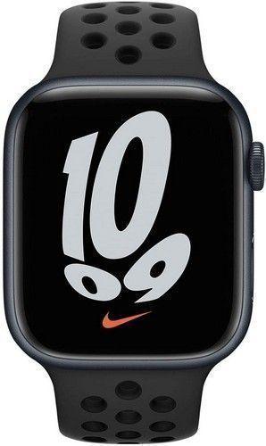 Apple Watch Series 7 (GPS) - 32GB - 41mm - Midnight Nike (Aluminum) Case with Black Rubber Nike Sport Band