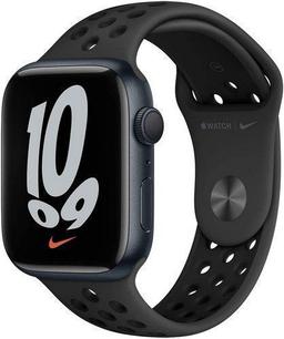 Apple Watch Series 7 (GPS) - 32GB - 41mm - Midnight Nike (Aluminum) Case with Black Rubber Nike Sport Band