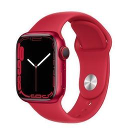 Apple Watch Series 7 (Cellular + GPS) - 32GB - 45mm - Red Aluminum Case with Red Rubber Sport Band