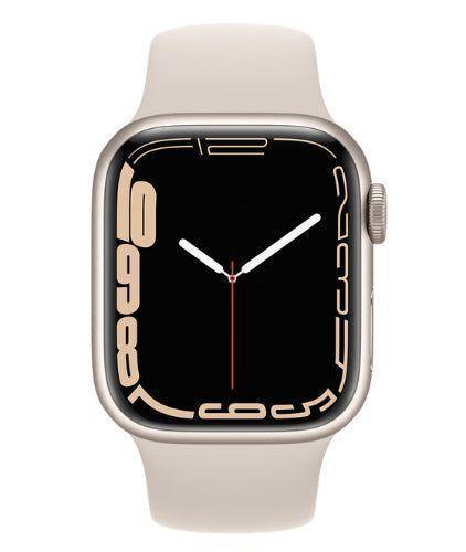 Apple Watch Series 7 (GPS) - 32GB - 45mm - Starlight Aluminum Case with Starlight Rubber Sport Band