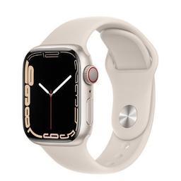Apple Watch Series 7 (GPS) - 32GB - 45mm - Starlight Aluminum Case with Starlight Rubber Sport Band