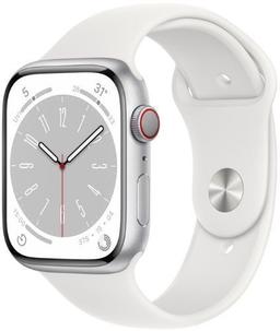 Apple Watch Series 8 (GPS) - 32GB - 41mm - Silver Aluminum Case with White Rubber Sport Band