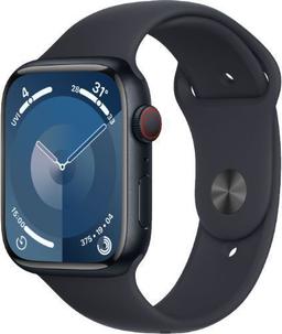 Apple Watch Series 9 (GPS) - 64GB - 41mm - Midnight Aluminum Case with Midnight Rubber Sport Band - One Size