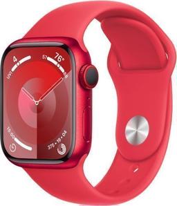 Apple Watch Series 9 (GPS) - 64GB - 41mm - Red Aluminum Case with Red Rubber Sport Band - One Size