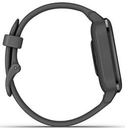 Garmin Venu Sq Smartwatch - 33.1mm - Slate Black Fiber-reinforced Polymer Case with Shadow Black Silicone Silicone Strap