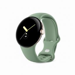Google Pixel Watch 2 (Bluetooth + LTE) - 32GB - 1.2 inch - Champagne Gold Aluminum Case with Olive Fluoroelastomer Active Band