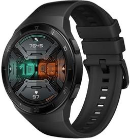 Huawei Watch GT 2e Smartwatch - 4GB - 35mm - Black Stainless Steel Case with Graphite Black Fluoroelastomer Fluoroelastomer Strap