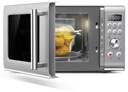 Sage SMO650 the Compact Wave Soft Close Microwave - Silver