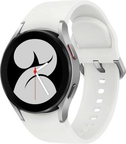 Samsung Galaxy Watch4 (Bluetooth) - 16GB - 42mm - Silver Aluminum Case with White Fluoroelastomer Sport Band