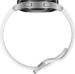 Samsung Galaxy Watch4 (Bluetooth) - 16GB - 42mm - Silver Aluminum Case with White Fluoroelastomer Sport Band