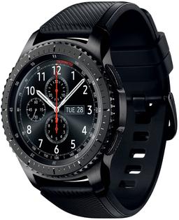 Samsung Gear S3 Frontier Smartwatch - 4GB - 46mm - Black Stainless Steel Case with Black Silicone Silicone Band